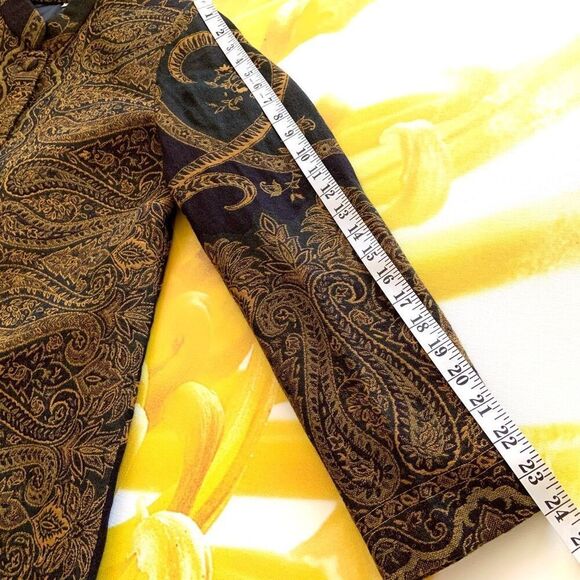 WOOL & SILK Nehru Long Jacket (Sz 42) - Picture 10 of 11